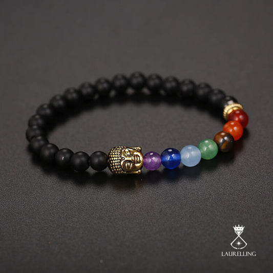 6MM Obsidian Bead Buddha Head Bracelet