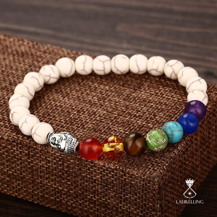 8mm Buddha Head Beads Bracelet