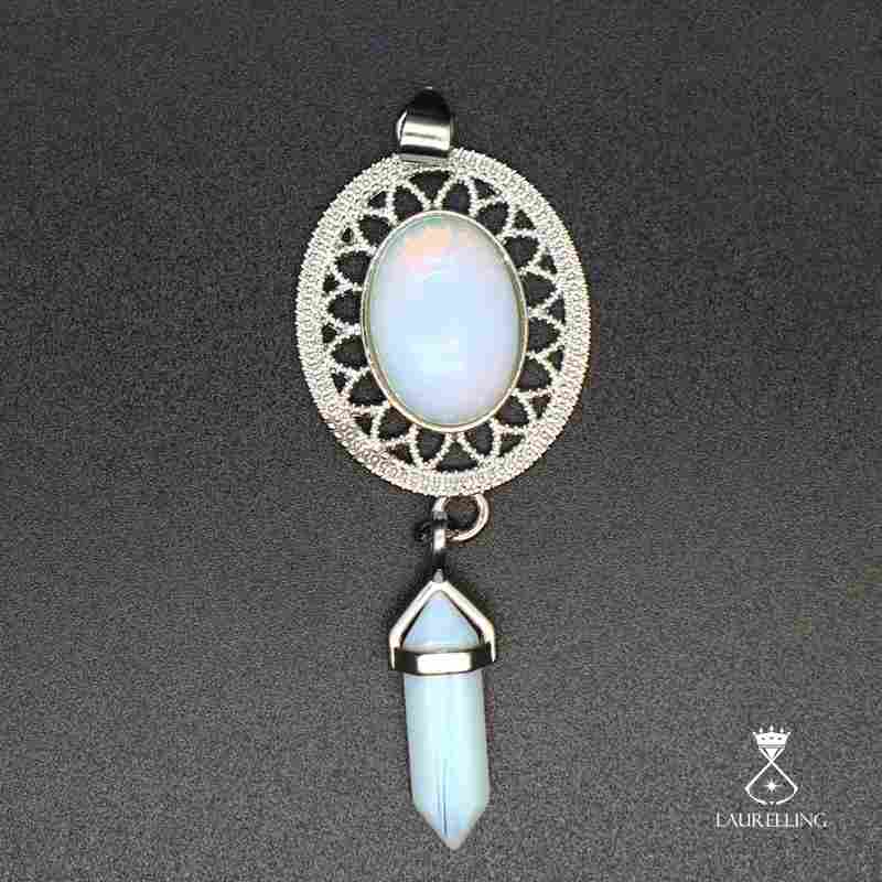 Beautiful Hollow Crystal Hexagon Pendant