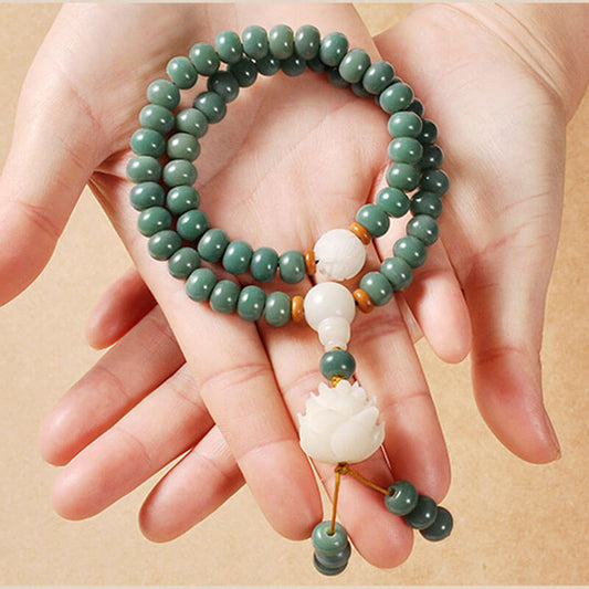Lotus Cyan Bodhi Seed Success Bracelet
