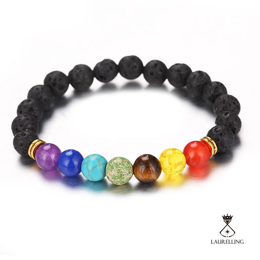 Colorful Lava Stone Bead Bracelet