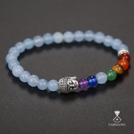 Aquamarine 6MM Buddhist Bracelet