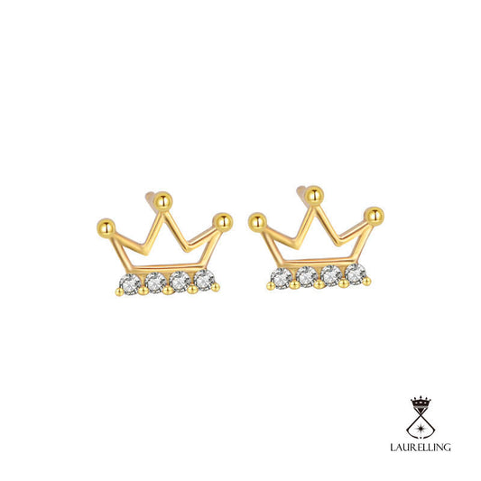 Stylish Mini Crown Stud Earrings