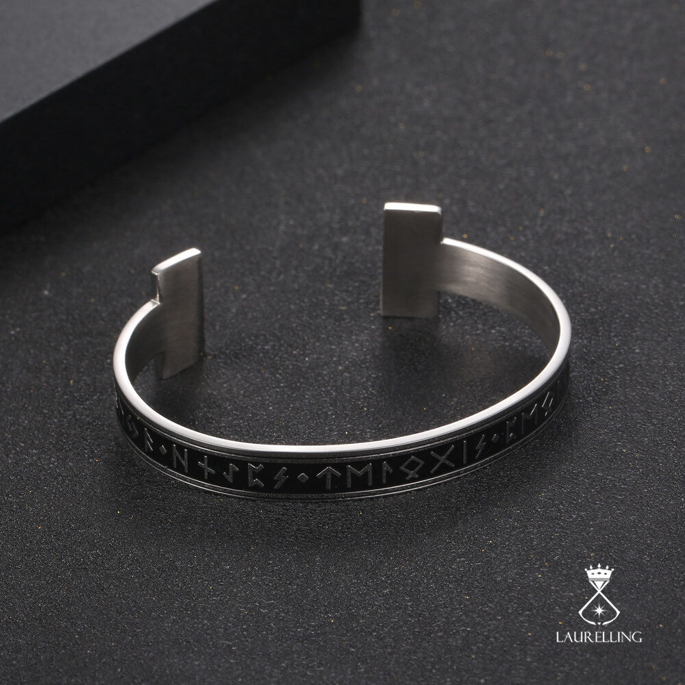 Titanium Steel Viking Rune C-shaped Runa Female Bracelet