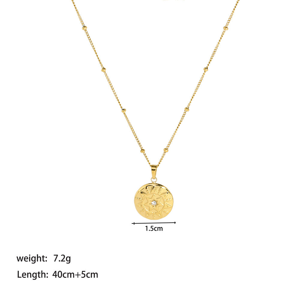 Golden Hexagram Totem Pendant Necklace