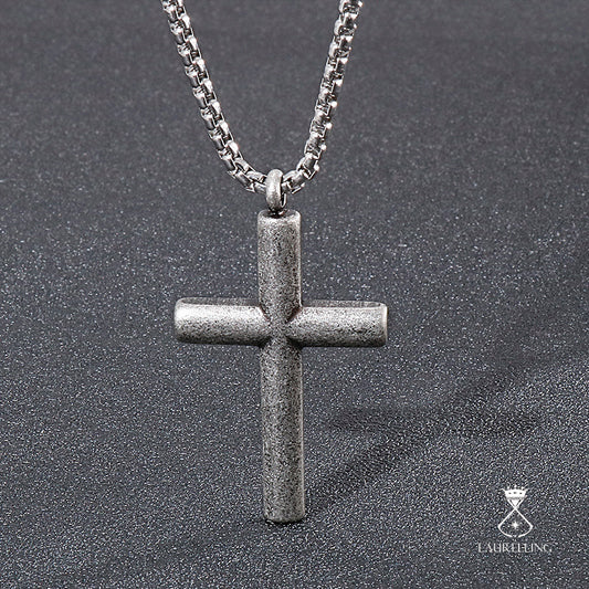 Classic Glossy Cross Titanium Steel Necklace