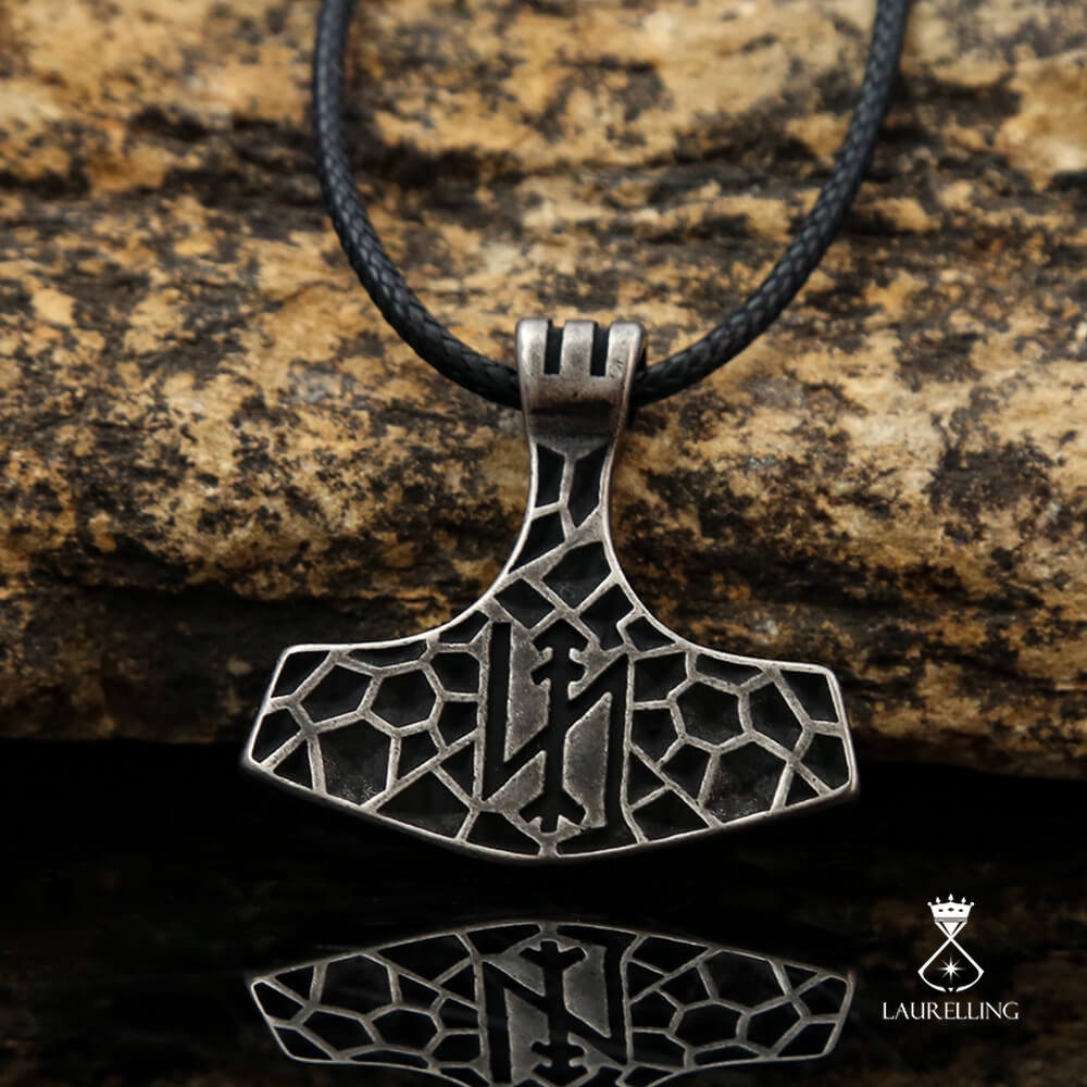 Viking Rune Stainless Steel Pendant Necklace