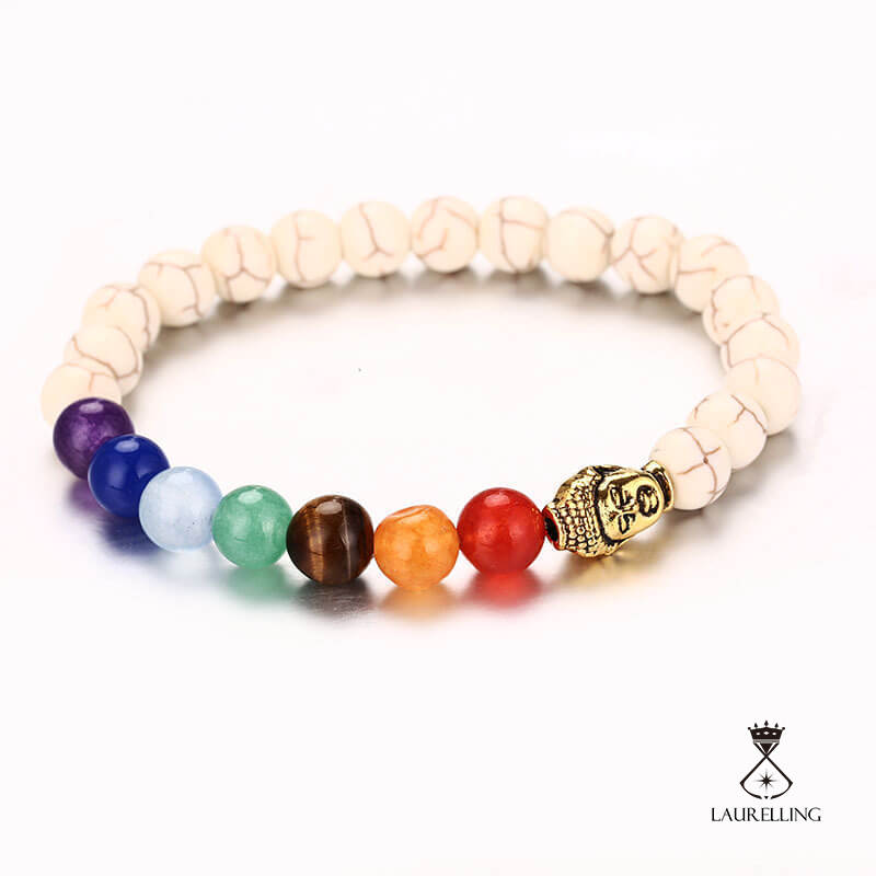 8mm Buddha Head Beads Colorful Bracelet