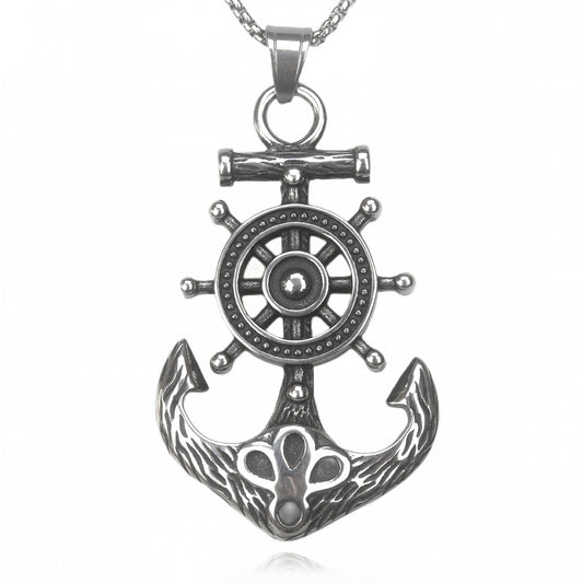 Vintage Viking Anchor Pendant Necklace