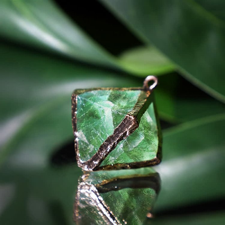 Moldavite Natural Crystal Pendant