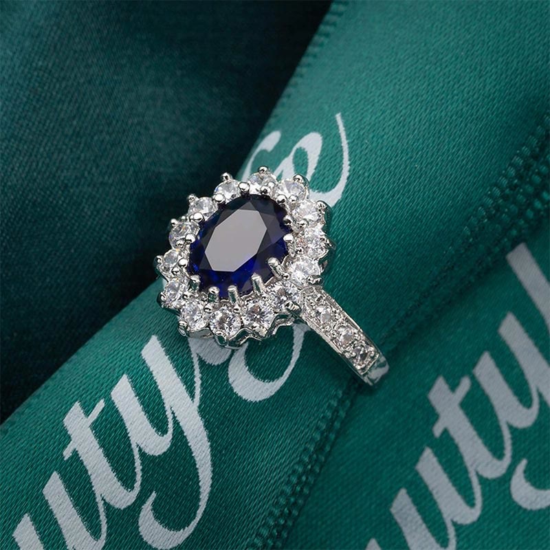 Natural 3.26ct Sapphire Wedding Engagement Ring