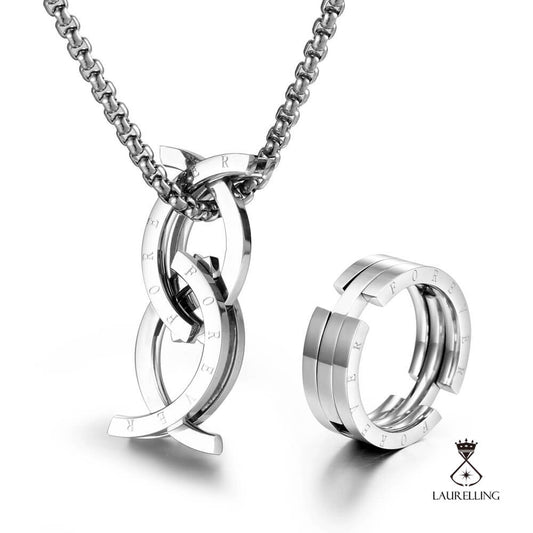 Stylish Titanium Steel Deformable Pendant Ring