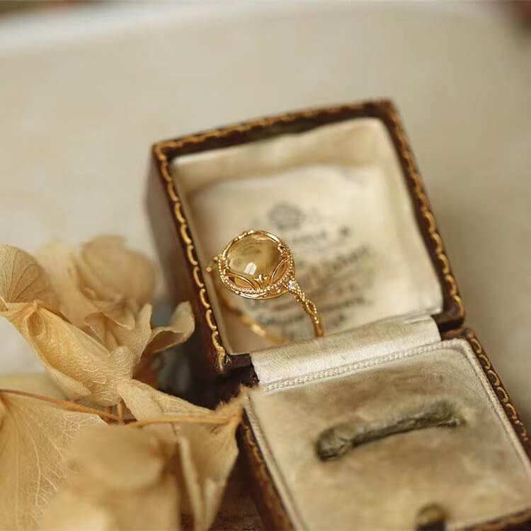 "Golden Luster" Dainty Citrine Ring Price