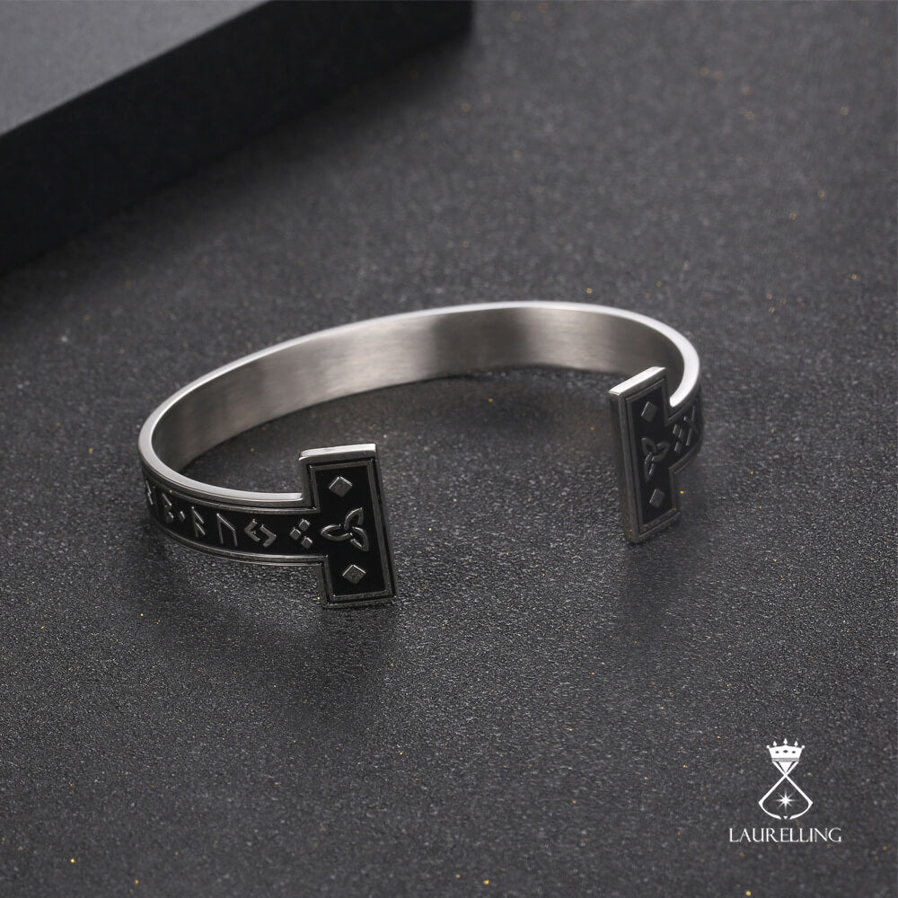 Titanium Steel Viking Rune C-shaped Runa Female Bracelet