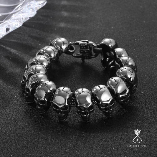 Personalized Multi-skull Titanium Steel Bracelet