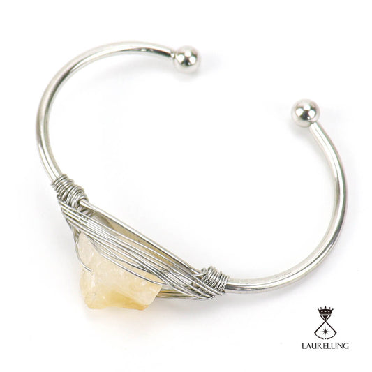 Simple Silver Crystal Adjustable Bracelet