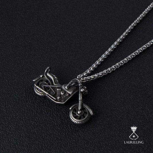 Titanium Steel Locomotive Pendant Necklace