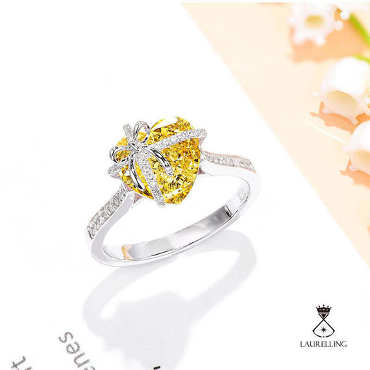 "Give You My Heart"-Heart-Shaped Zircon Ring