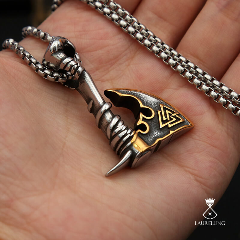Stainless Steel Axe Pendant Hip Hop Necklace