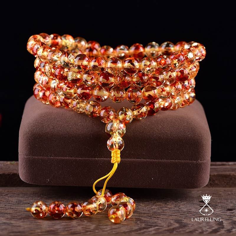6MM 108 Beads Amber Mala Balance Bracelet