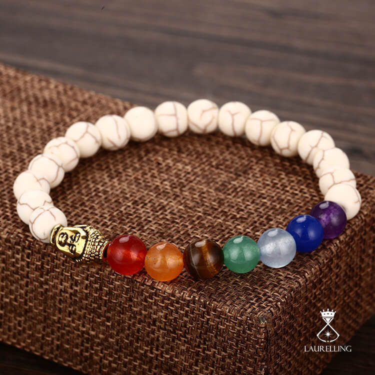 8mm Buddha Head Beads Colorful Bracelet
