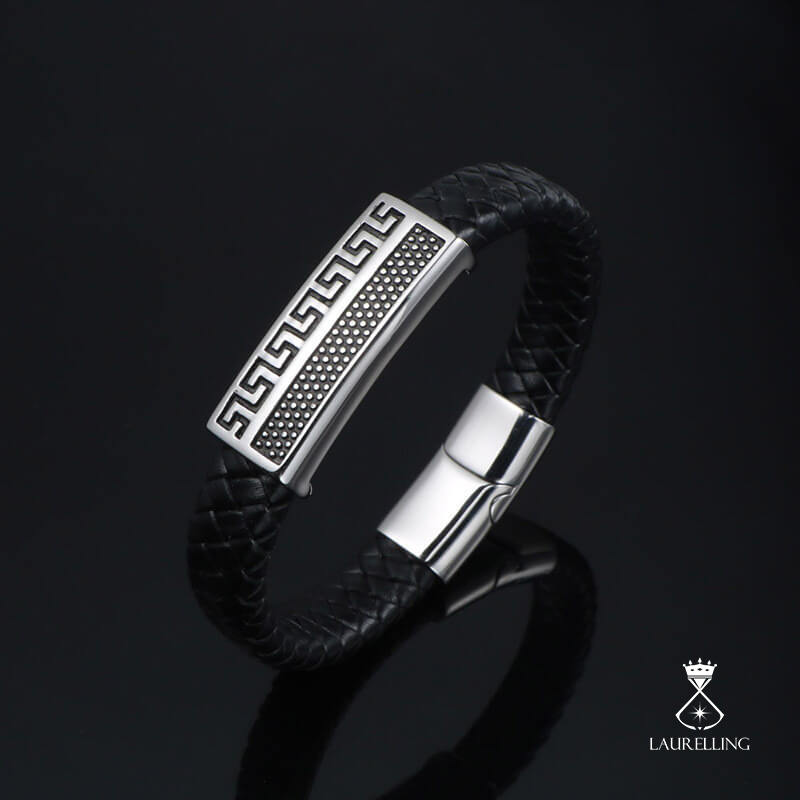 Vintage Titanium Steel Woven Great Wall Bracelet