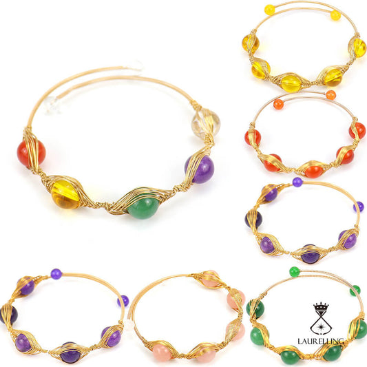 Simple Stone Beads Evil Eye Bracelets