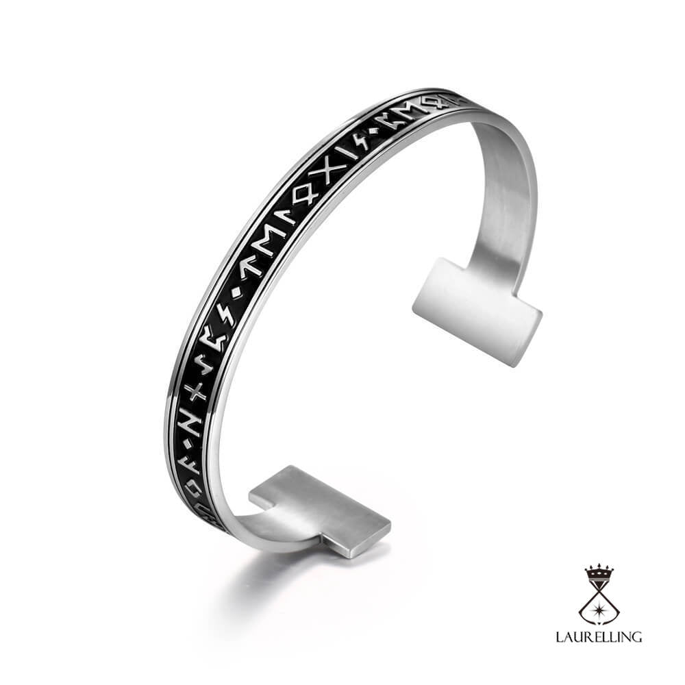 Titanium Steel Viking Rune C-shaped Runa Female Bracelet