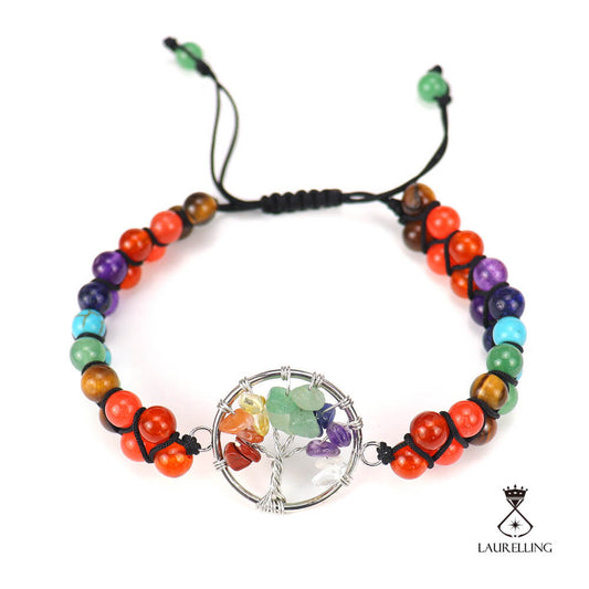 Woven Crystal Tree of Life Bracelet