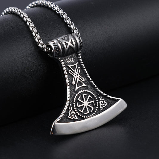 Vintage Viking Mythology Ax Pendant Necklace