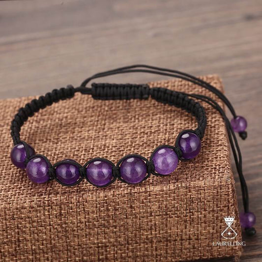 Amethyst Woven Adjustable Bracelet