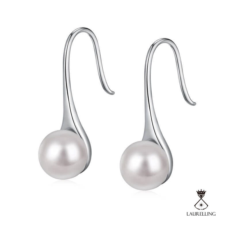 S925 Sterling Silver Pearl Irregular Spoon Earrings