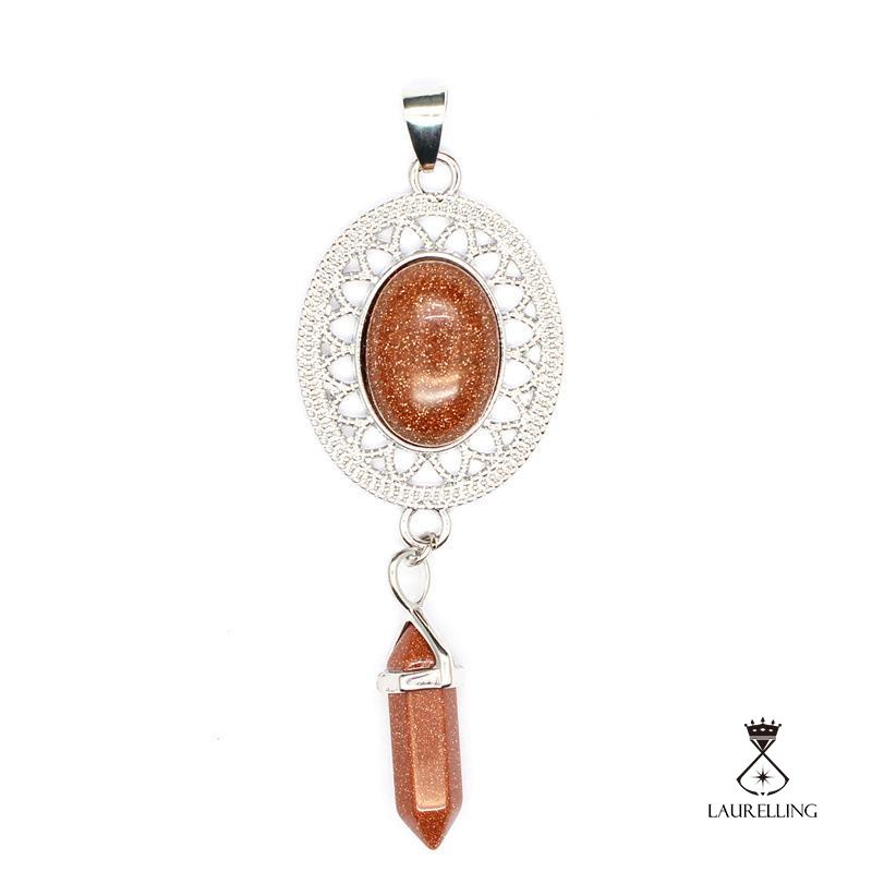 Temperament Hollow Crystal Hexagon Pendant