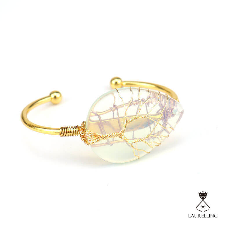 Golden Water Drop Crystal Bracelet