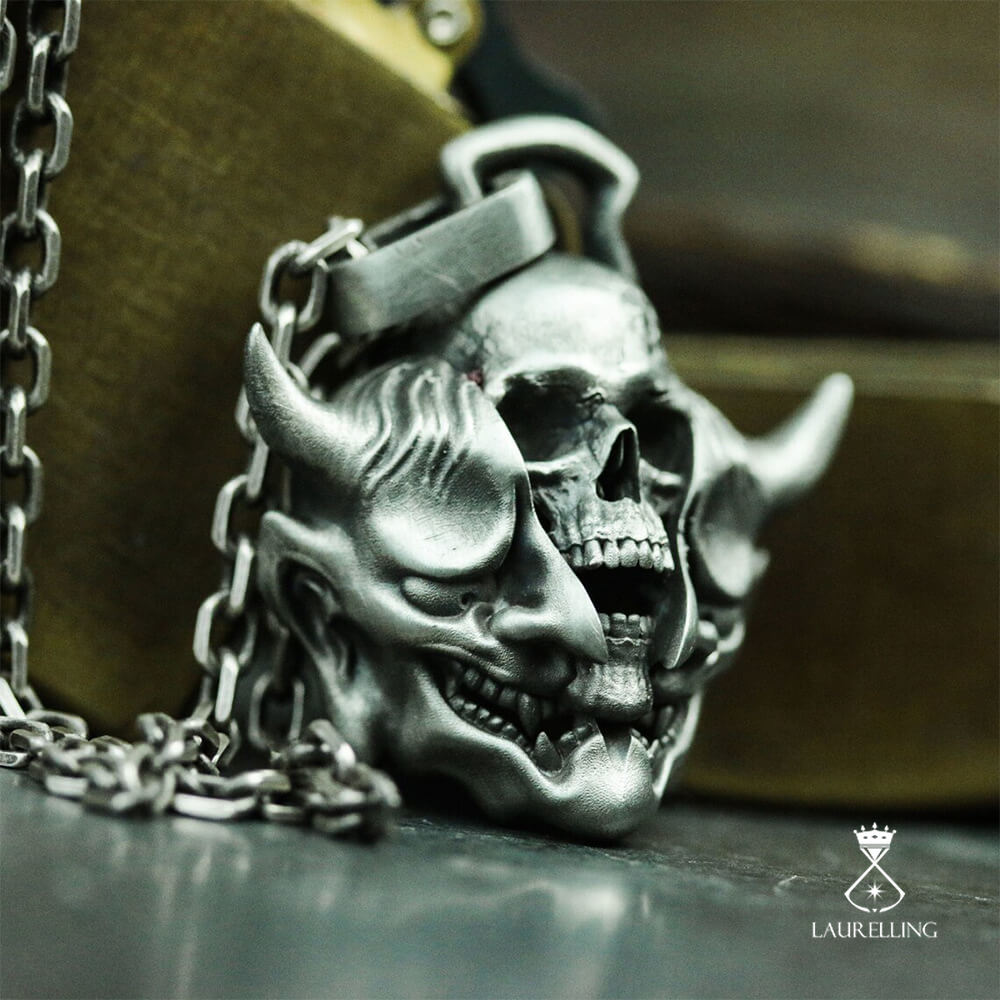 Dark Hip Hop Skull Halloween Pendant Necklace