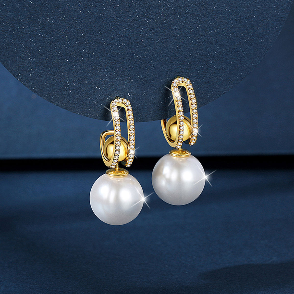 Gold Organic Pearl Detachable Drop Earrings