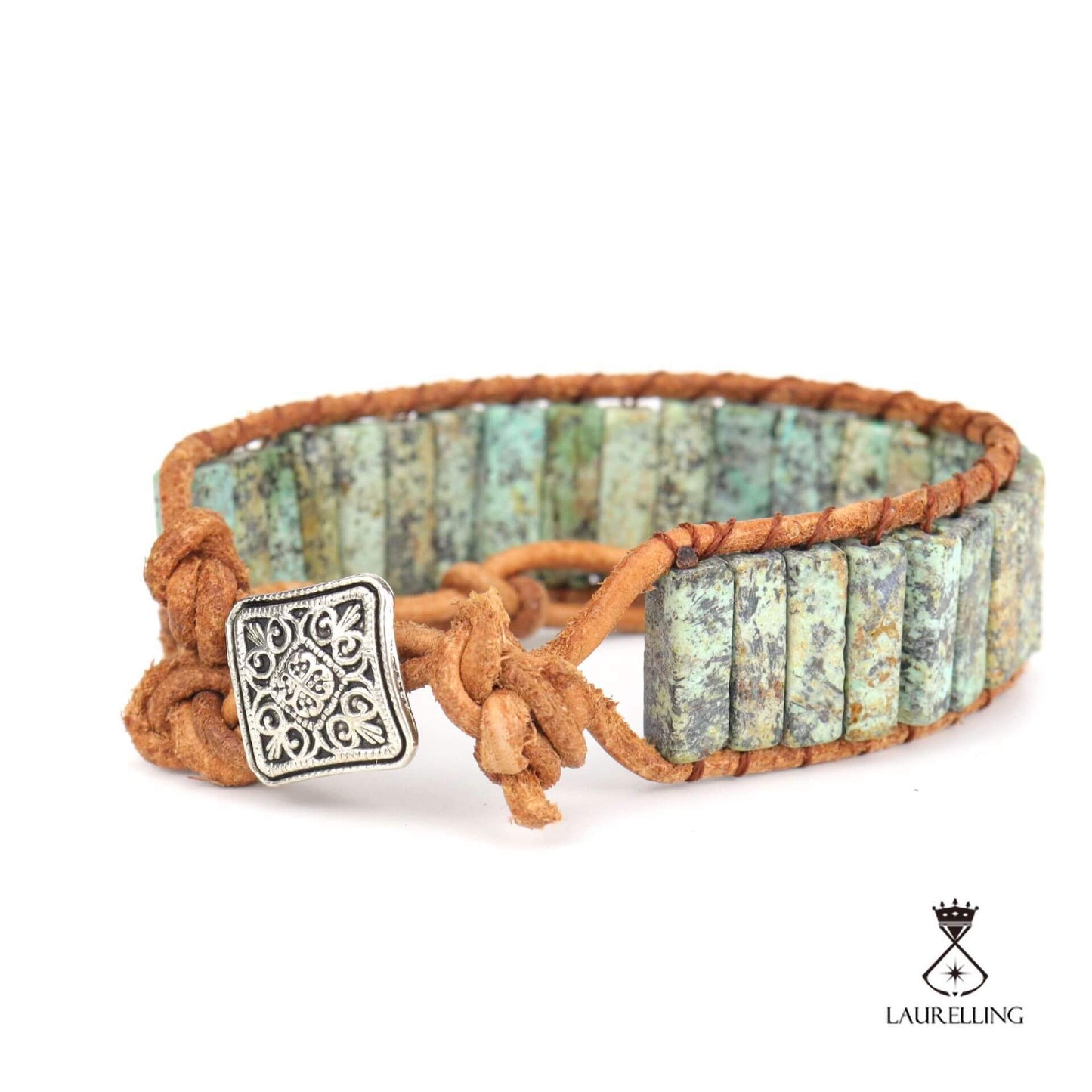 Long Stone Woven Bohemia Style Bracelet