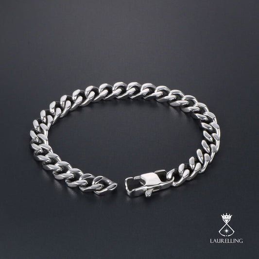 Titanium Steel Fashion Flat Chain Punk Bracelet