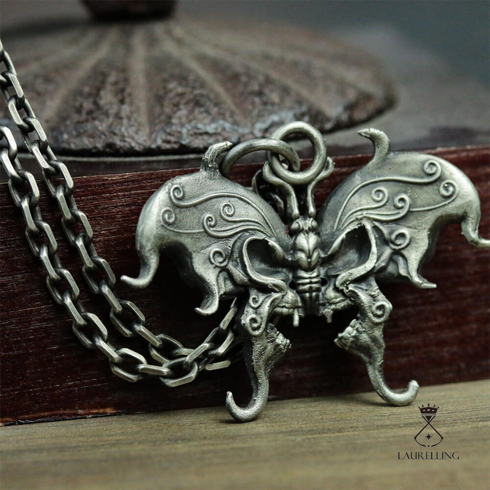 Special Skull Butterfly Pendant Necklace